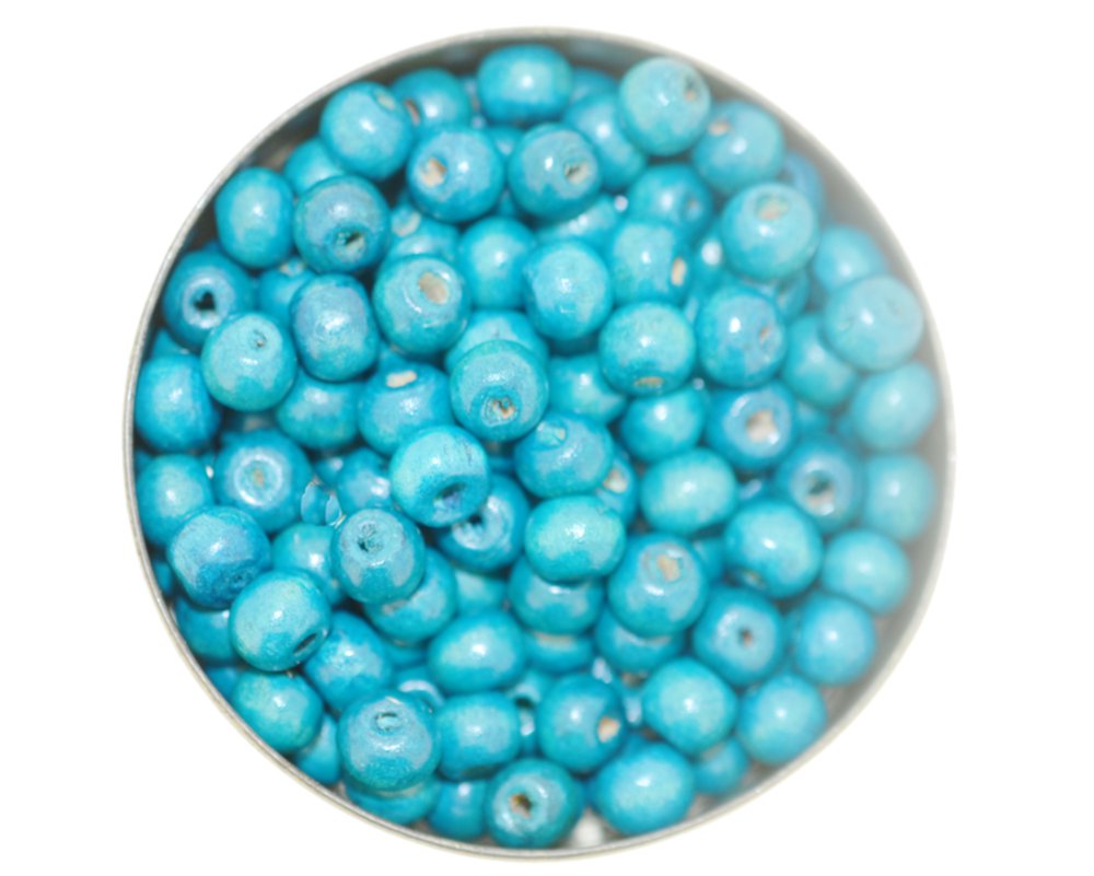 Bola/conta madeira azul - 8 mm - 50 gr (+/- 275 pçs) MA-256